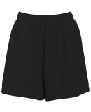 Augusta Sportswear 961 Girls' Wicking Mesh Short in Black