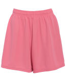 Augusta Sportswear 961 Girls' Wicking Mesh Short in Pink