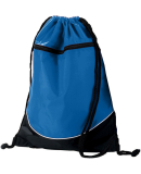 Augusta Sportswear 1920 Tri-Color Drawstring Backp in Royal/ blck/ wht