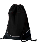 Augusta Sportswear 1920 Tri-Color Drawstring Backp in Black/ blk/ wht