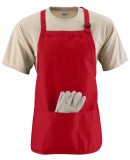 Augusta Sportswear 4250 Medium Length Apron with P in Red