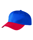 Augusta Sportswear 6204 Six-Panel Cotton Twill Low in Royal/ red