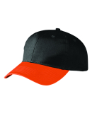 Augusta Sportswear 6204 Six-Panel Cotton Twill Low in Black/ orange