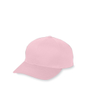 Augusta Sportswear 6206 Youth Six-Panel Cotton Twi in Light pink