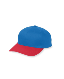 Augusta Sportswear 6206 Youth Six-Panel Cotton Twi in Royal/ red