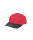 Augusta Sportswear 6206 Youth Six-Panel Cotton Twi in Red/ black