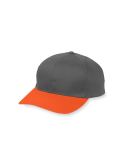 Augusta Sportswear 6206 Youth Six-Panel Cotton Twi in Black/ orange