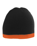 Augusta Sportswear 6820 Two-Tone Knit Beanie in Black/ orange