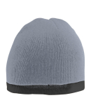 Augusta Sportswear 6820 Two-Tone Knit Beanie in Grey hth/ blk