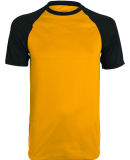 Augusta Sportswear 1509 Youth Wicking Short Sleeve in Gold/ black