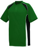 Augusta Sportswear 1540 Base Hit Jersey in Dr grn/ blk/ wht