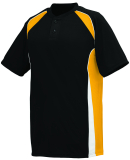 Augusta Sportswear 1540 Base Hit Jersey in Black/ gold/ wht