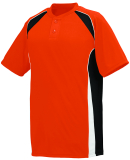 Augusta Sportswear 1541 Youth Base Hit Jersey in Orange/ blk/ wht