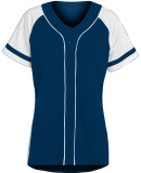 Augusta Sportswear 1665 Women's Winner Jersey in Navy/ white