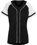 Augusta Sportswear 1665 Women's Winner Jersey in Black/ white