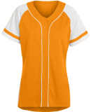 Augusta Sportswear 1665 Women's Winner Jersey in Powr orange/ wht