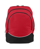 Augusta Sportswear 1915 Tri-Color Backpack in Red/black/white