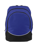 Augusta Sportswear 1915 Tri-Color Backpack in Purple/ blk/ wht