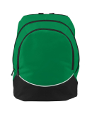 Augusta Sportswear 1915 Tri-Color Backpack in Kelly/ blk/ wht