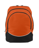 Augusta Sportswear 1915 Tri-Color Backpack in Orange/ blk/ wht