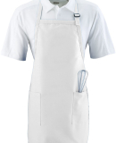 Augusta Sportswear 4350 Full Length Apron with Poc in White