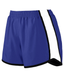 Augusta Sportswear 1266 Girls' Pulse Team Short in Purple/ wht/ blk