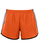 Augusta Sportswear 1266 Girls' Pulse Team Short in Orange/ wht/ blk