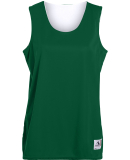 Augusta Sportswear 147 Women's Reversible Wicking  in Dark green/ wht