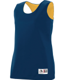 Augusta Sportswear 147 Women's Reversible Wicking  in Navy/ gold