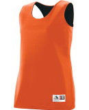 Augusta Sportswear 147 Women's Reversible Wicking  in Orange/ black