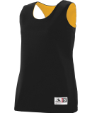 Augusta Sportswear 147 Women's Reversible Wicking  in Black/ gold