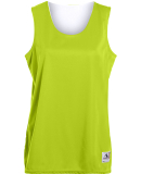 Augusta Sportswear 147 Women's Reversible Wicking  in Lime/ white