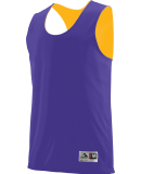 Augusta Sportswear 5023 Youth Reversible Wicking T in Purple/ gold