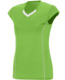 Augusta Sportswear 1219 Girls' Blash Jersey in Lime/ white