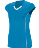 Augusta Sportswear 1219 Girls' Blash Jersey in Power blue/ wht