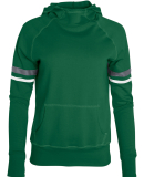 Augusta Sportswear 5440 Women's Spry Hoodie in Dk grn/ wh/ grph