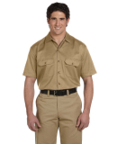 1574 Dickies Short Sleeve Twill Work Shirt  in Khaki