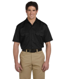 1574 Dickies Short Sleeve Twill Work Shirt  in Black