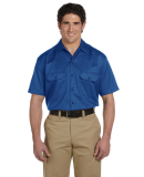 1574 Dickies Short Sleeve Twill Work Shirt  in Royal blue