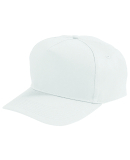 Augusta Sportswear 6207 Youth Five-Panel Cotton Tw in White