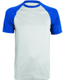 Augusta Sportswear 1508 Wicking Short Sleeve Baseb in White/ royal