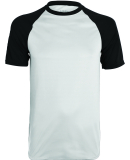 Augusta Sportswear 1508 Wicking Short Sleeve Baseb in White/ black