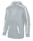 Augusta Sportswear 5554 Stoked Tonal Heather Hoodi SILVER/ WHITE