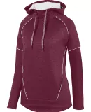 Augusta Sportswear 5556 Ladies Zoe Tonal Heather H MAROON/ WHITE