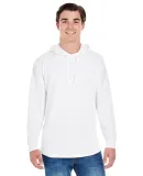 J America 8228 Hooded Game Day Jersey T-Shirt WHITE