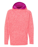 J America 8610 Youth Cosmic Fleece Hooded Pullover FRE CRL/ MAGENTA