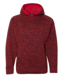 J America 8610 Youth Cosmic Fleece Hooded Pullover RED FLECK/ RED