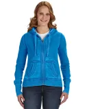 J America 8913 Women's Zen Fleece Full-Zip Hooded  OCEANBERRY