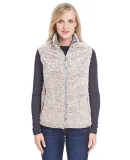 J America 8456 Women's Epic Sherpa Vest OATMEAL HEATHER