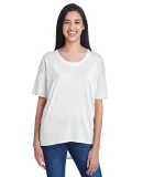 Anvil 36PVL Women's Freedom Drop Shoulder Tee WHITE